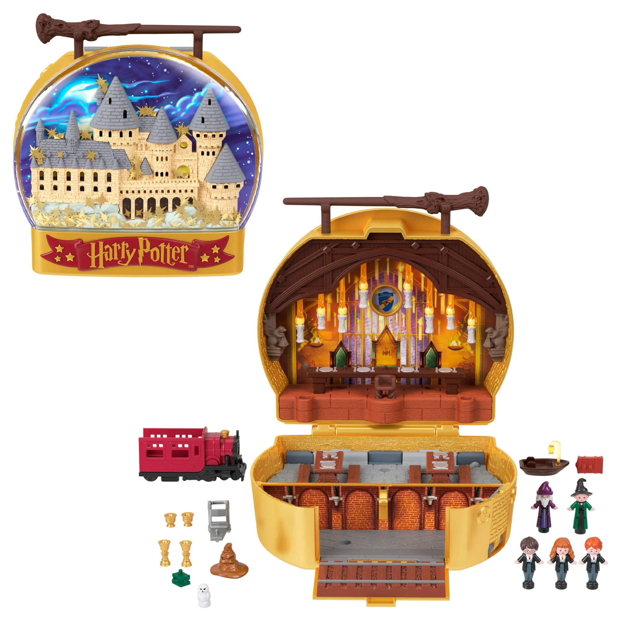 Polly Pocket Dolls and Playset, Collector Harry Potter Compact with 5 Dolls and 11 Accessories | Walmart (US)