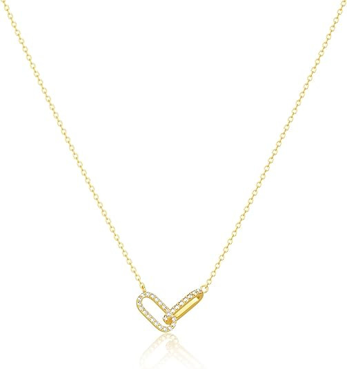 Freekiss Gold Pendant Necklace for Women, Dainty Diamond Necklaces for Women Simple 14K Gold Plat... | Amazon (US)
