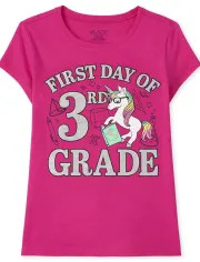 Girls Short Sleeve 'First Day Of 3rd Grade' Graphic Tee | The Children's Place | The Children's Place