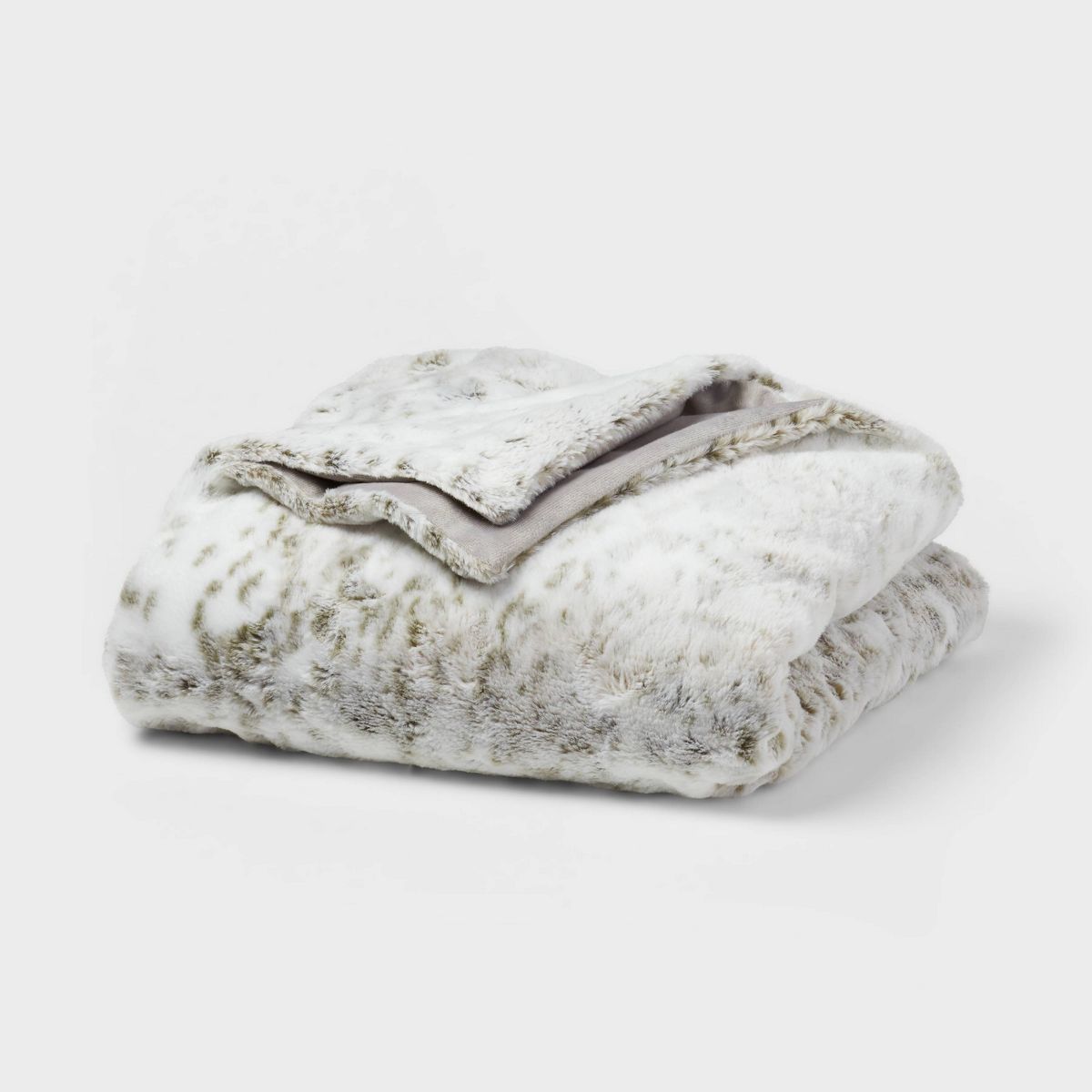 55"x80" Faux Fur Bed Blanket Animal Print - Threshold™ | Target