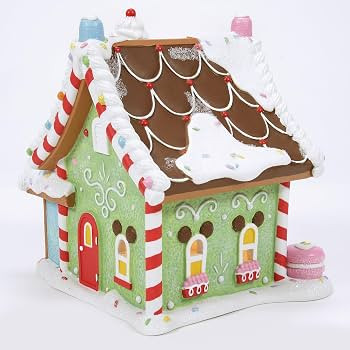 Department 56 Disney Village Mickey Mouse Peppermint Villa Lit Building, 6.3 Inch, Multicolor | Amazon (US)