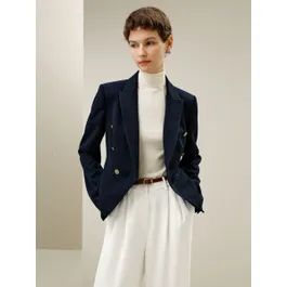 Tailored Double-Breasted Blazer | LilySilk