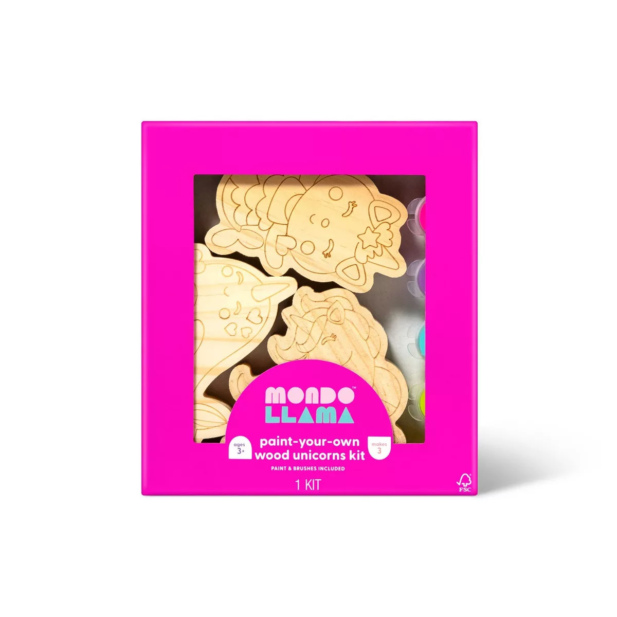 Paint-Your-Own Valentine's Day Wood Unicorn Craft Kit - Mondo Llama™ | Target