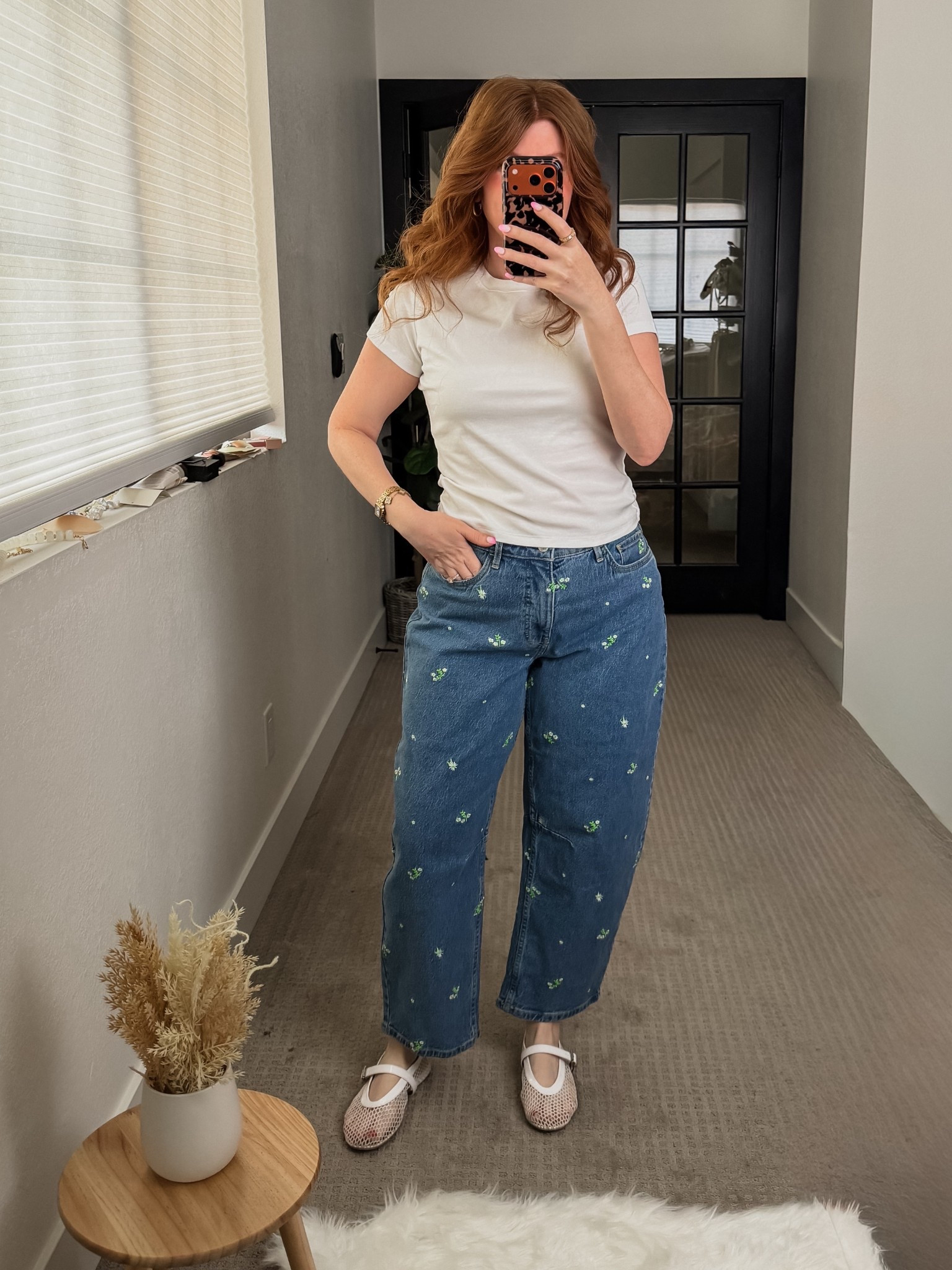 Love these fun floral jeans! Fit true to size. Spring outfit. 

#LTKootd #LTKmomlife #LTKPetite