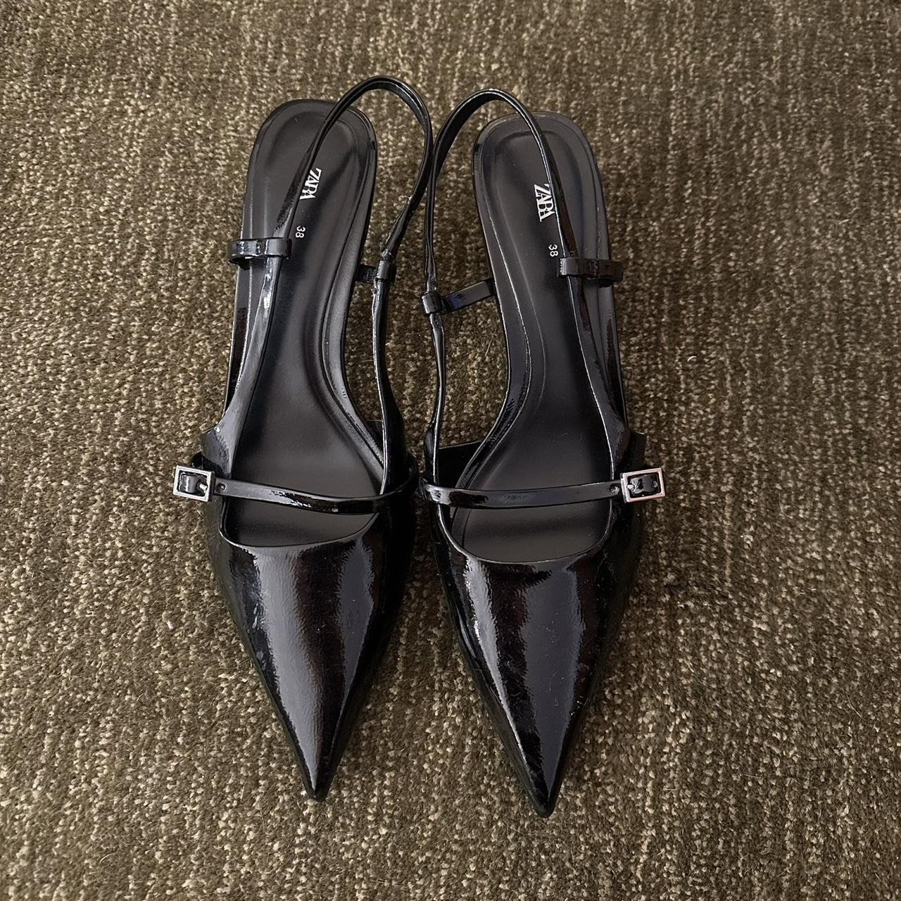 Zara Women's Sandals - Black - US 7.5 | Depop US