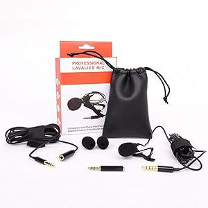 Lavalier Lapel Microphone Kit, Proffessional Omnidirectional Condenser Mic Compatible with iPhone... | Amazon (US)