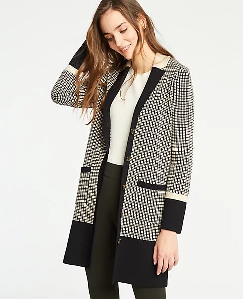 Colorblock Plaid Coatigan | Ann Taylor (US)