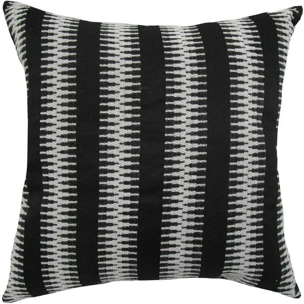 Better Homes & Gardens Zig Zag Stripe Decorative Throw Pillow, 18" x 18", Black and White | Walmart (US)