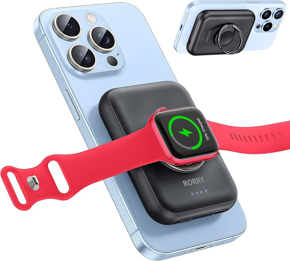 RORRY for Magsafe Portable Charger, [for iPhone & iWatch][Simultaneously Fast Charging] Wireless ... | Amazon (US)