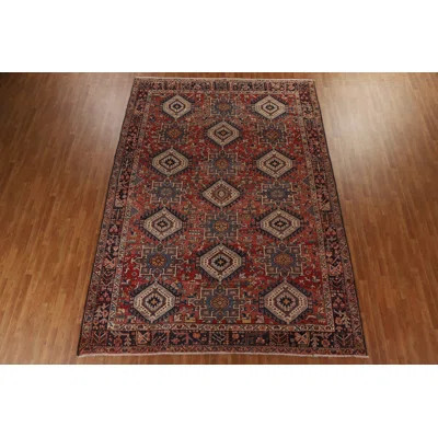 One-of-a-Kind 1960s 9'1" x 12'9" Wool Area Rug in Red | Wayfair North America