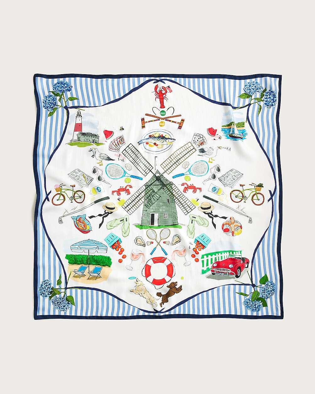 Limited-edition Hamptons oversized silk bandana | J. Crew US