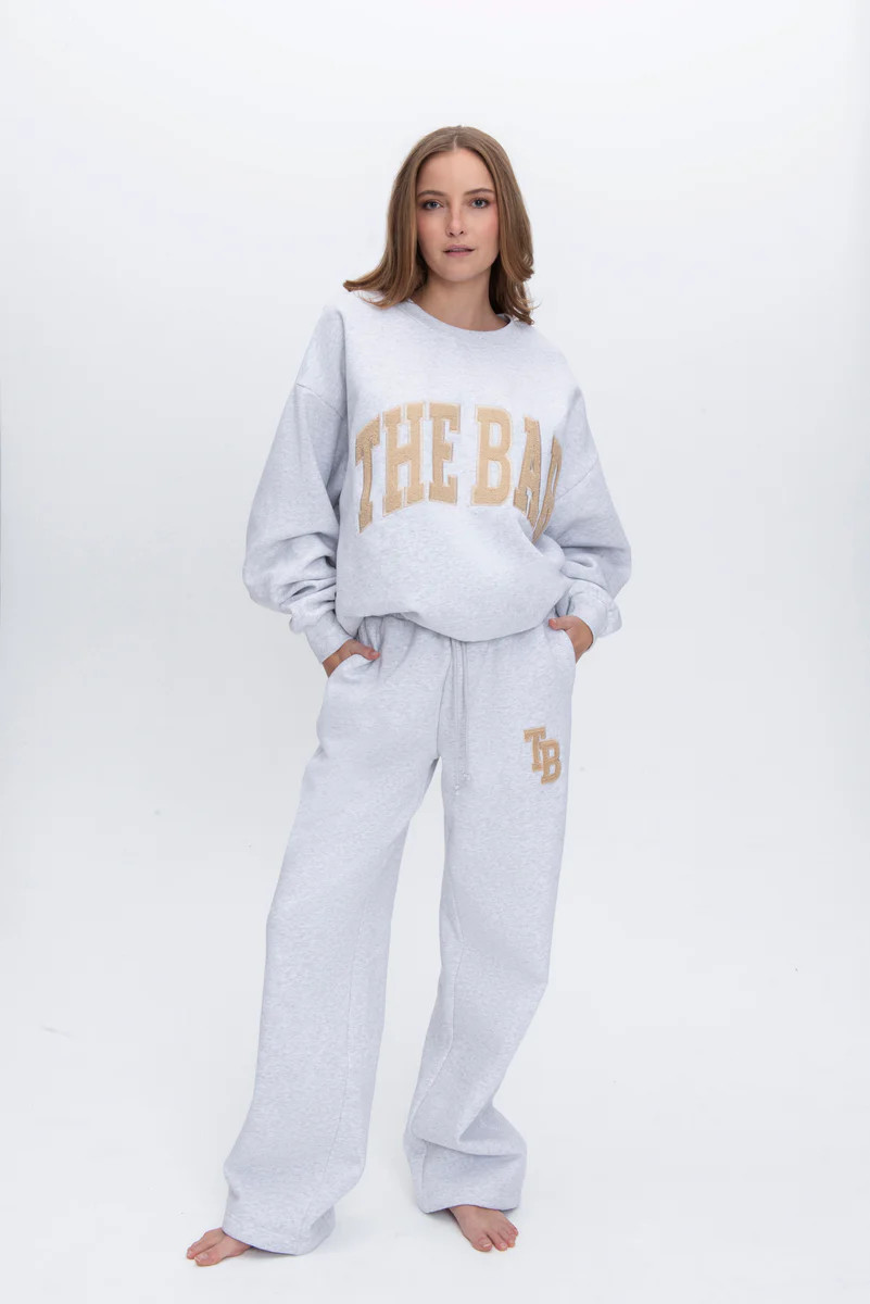 ARLO SWEATSHIRT LT HEATHER GREY/NUDE | The Bar