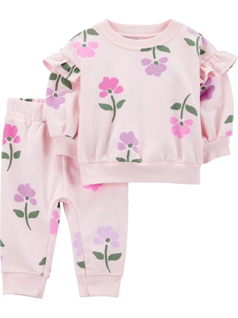 Carter's Child of Mine Baby Girl Outfit Set, 2-Piece, Sizes 0/3-24 Months | Walmart (US)