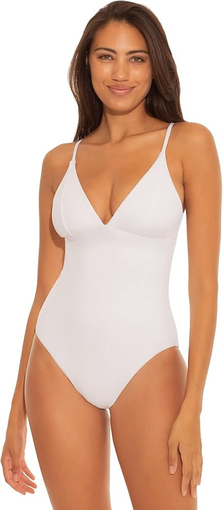 Becca by Rebecca Virtue Women's Abigail Textured One Piece Swimsuit | Amazon (US)
