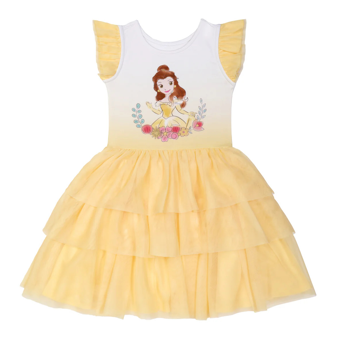 Disney Belle Flutter Tiered Tutu Dress | Little Sleepies