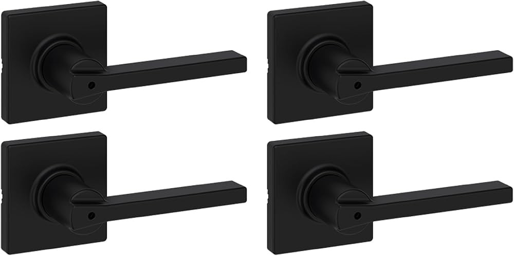 Kwikset Casey Interior Privacy Door Handle with Lock 4 Pack, Door Lever for Bathroom and Bedroom,... | Amazon (US)