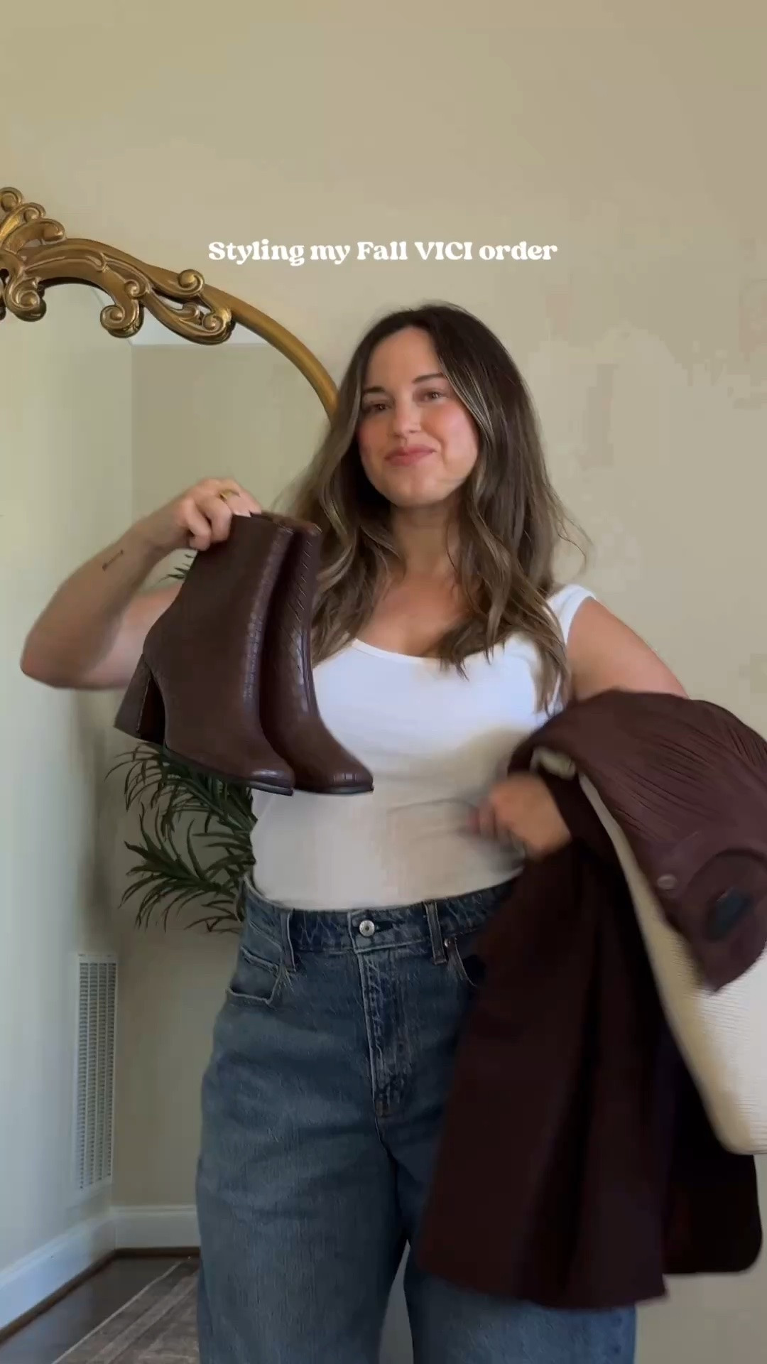 Use my @VICI code: KACEYNICOLE40 for % off! 

All VICI pieces are a size large
Boots are tts and super comfy! 

Other pants featured are true to size!

#LTKootd #LTKMidsize #LTKSeasonal
