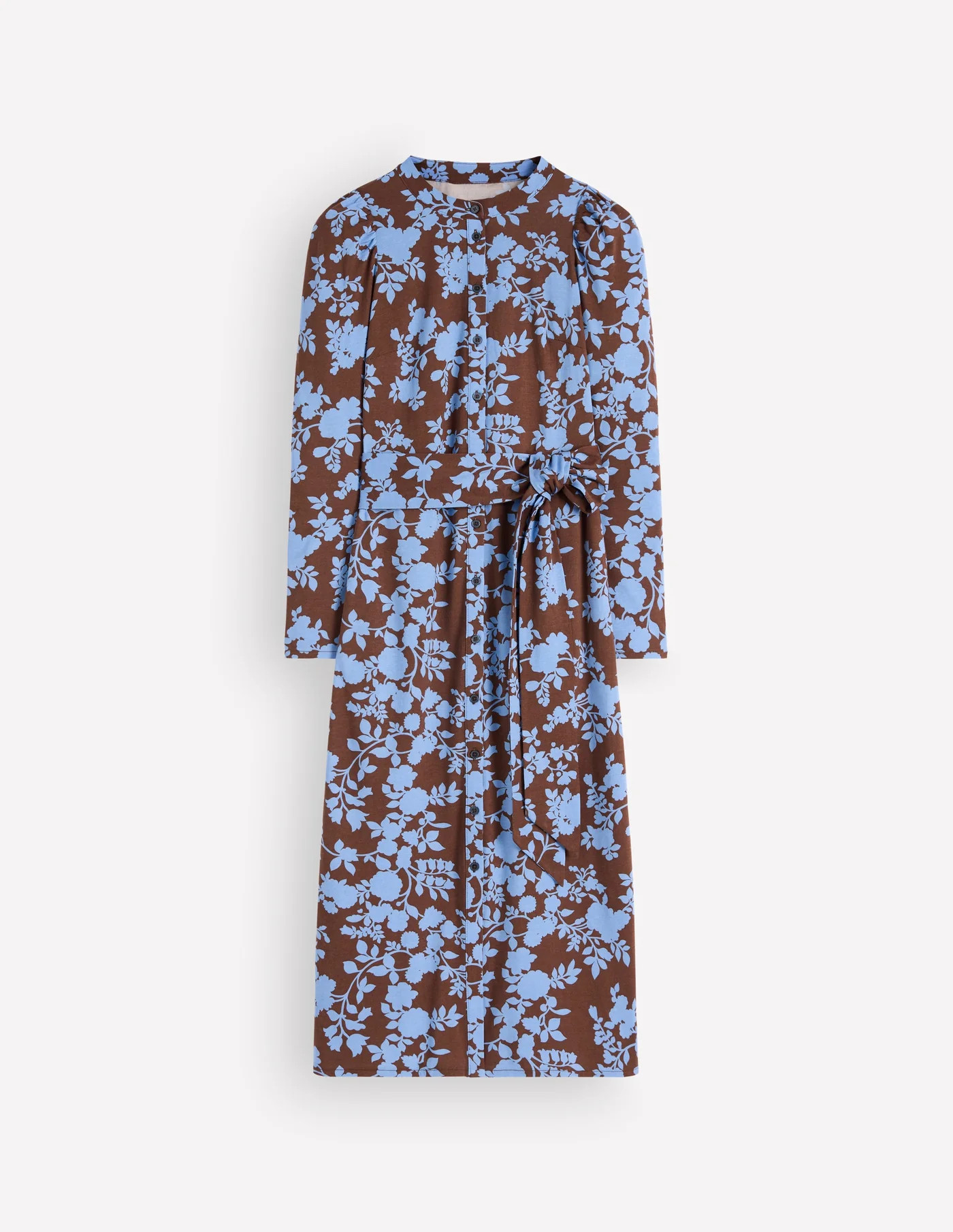 Honor Column Jersey Midi Dress-Raw Umber, Bouquet Breeze | Boden (US)