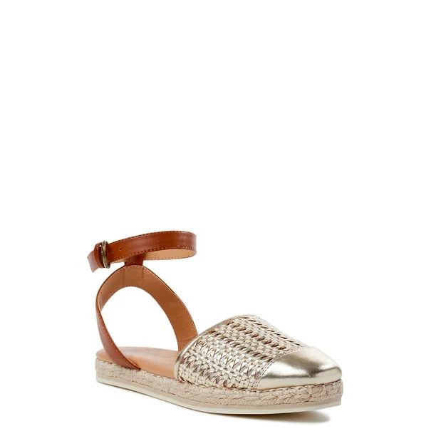 Time and Tru Women's Ankle Strap Espadrille Sandals - Walmart.com | Walmart (US)