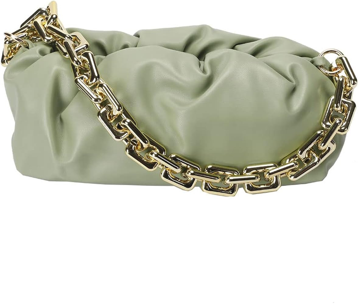 Dumpling Bag Cloud Purses and Handbags for Women Chunky Chain Pouch Shoulder Bag | Amazon (US)