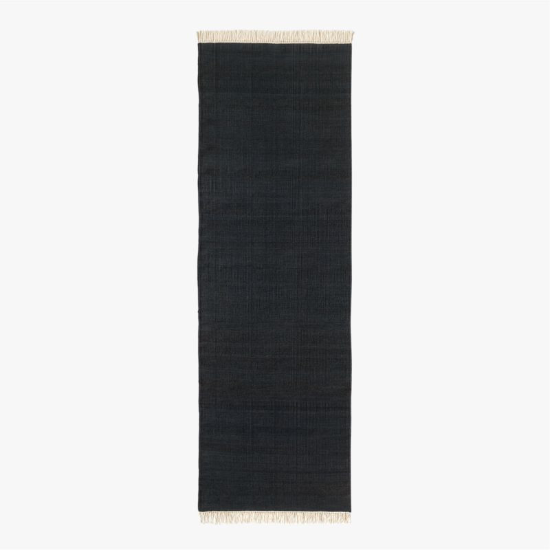 Maris Handwoven Black Jute Runner Rug 2.5'X8' + Reviews | CB2 | CB2