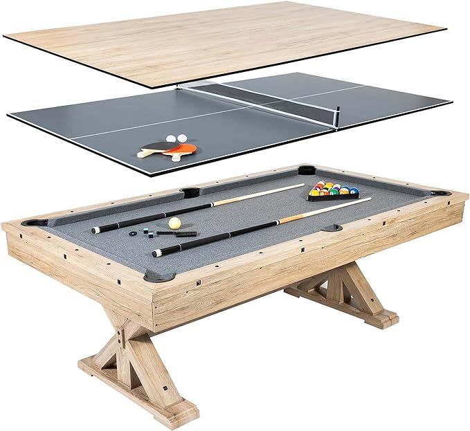 7 FT 3 in 1 Multi Game Pool Table with Dining Top Pool Table Ping Pong Table Combo, Includes Pool... | Amazon (US)