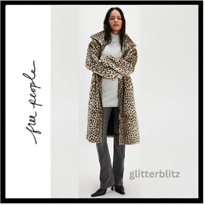 FREE PEOPLE Lana Leopard Duster in Medium - FACTORY SEALED 🐆 | eBay US