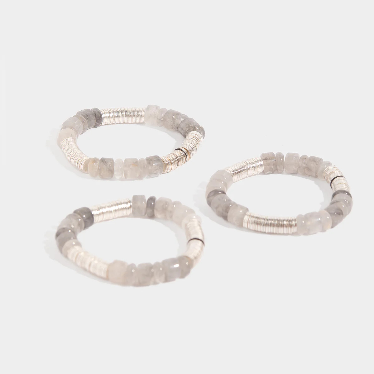 Silver Haze Bracelet 8mm | Allie + Bess