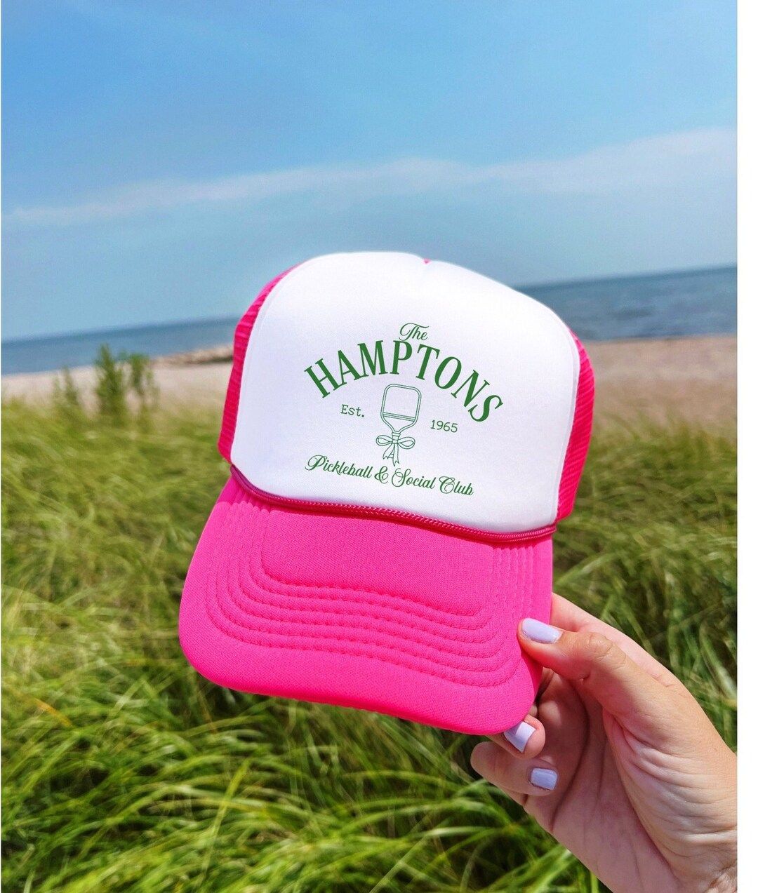 The Hamptons Pickleball Club Trucker Hat, Pickleball and Social Club Hat, Trendy Hamptons Summer ... | Etsy (US)