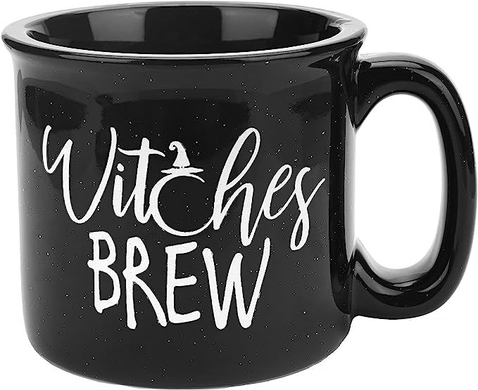 P.G Collin Halloween Witches Brew Coffee Mug for Women Men Kids – Black Ceramic Camping Mug wit... | Amazon (US)