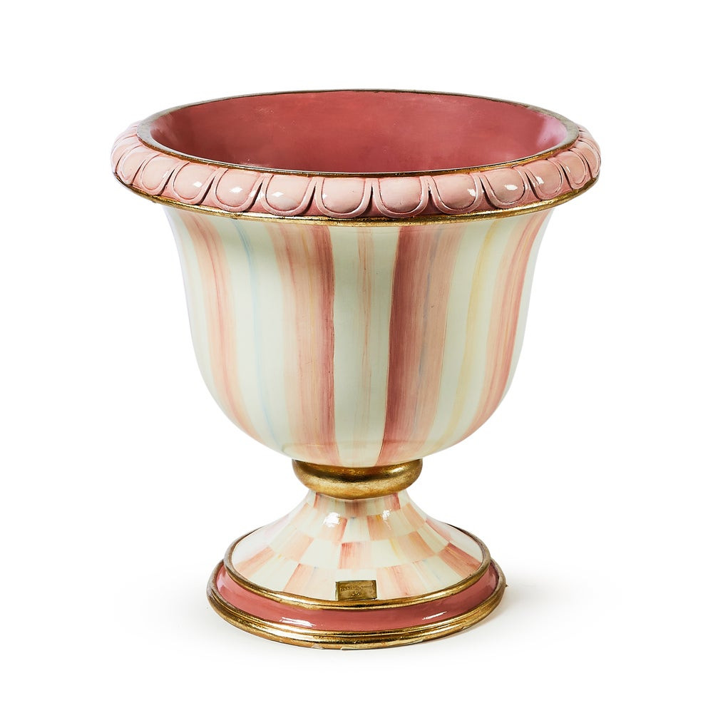Rosy Stripe Urn | MacKenzie-Childs