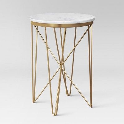 Marble Top Round Table Gold - Threshold™ | Target
