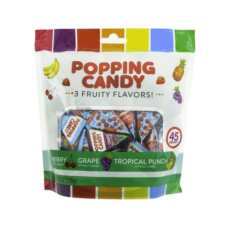 Hilco Assorted Fruit Popping Candy, 4.76 oz, 45 Count Bag - Walmart.com | Walmart (US)