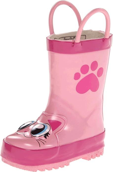 Western Chief Girls' Waterproof Printed Rain Boot with Easy Pull on Handles | Amazon (US)