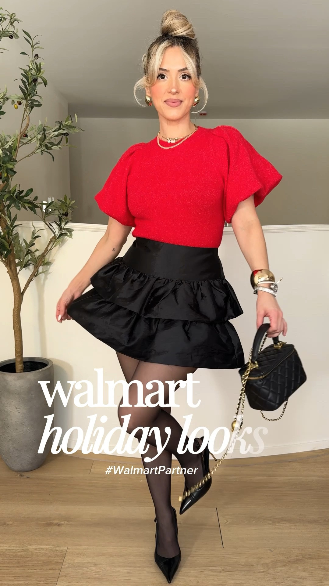 @walmart omg Holiday looks ✨🙌🏼😮‍💨 #WalmartPartner 
#WalmartStyle
@WalmartStyle

Wearing XS in tops | XS in dresses | size 4 in denim 

#LTKFindsUnder50 #LTKStyleTip #LTKHoliday