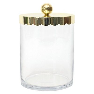 Gold Scalloped Lid Glass Candy Jar - Spritz™ | Target