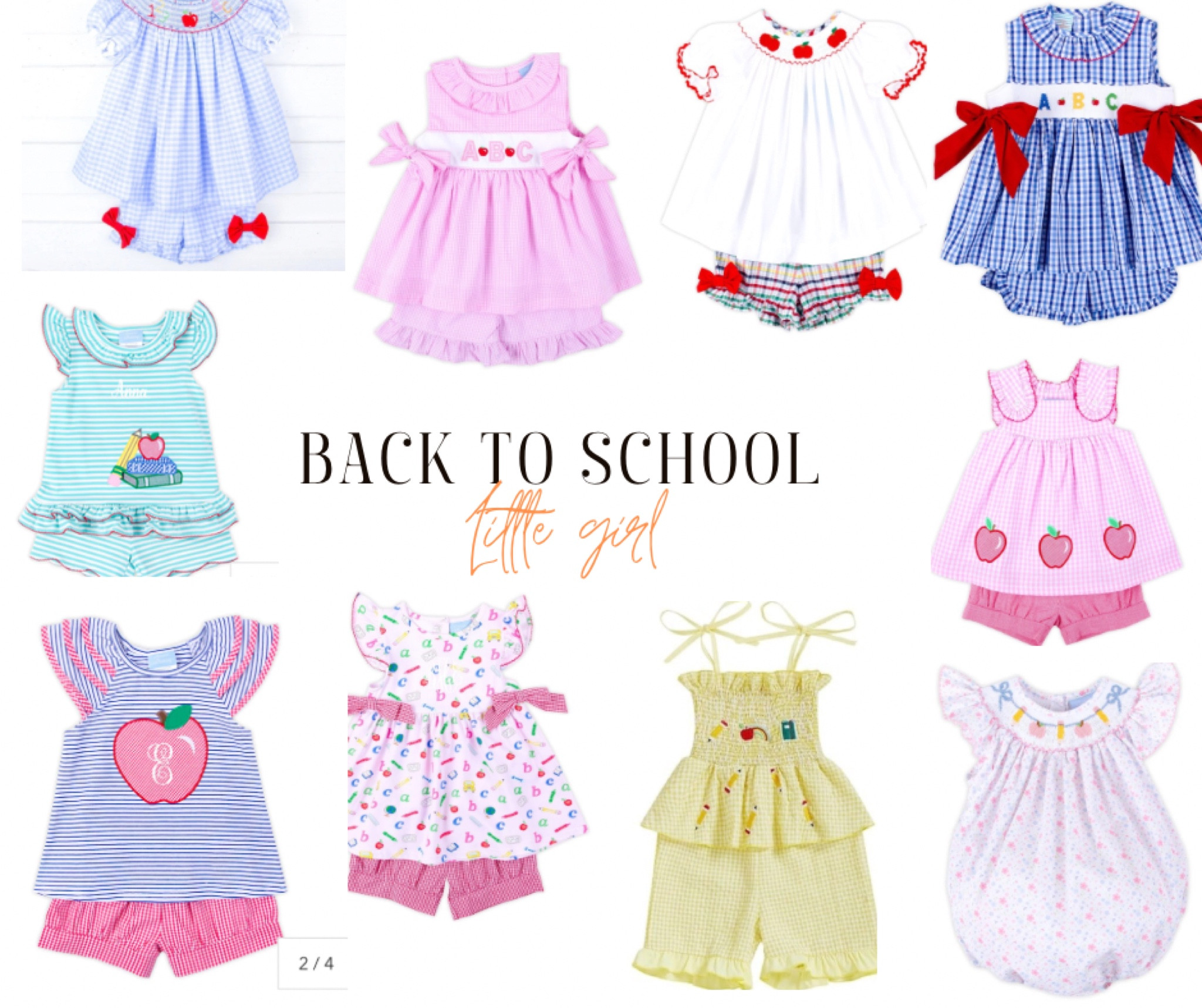 These outfits are absolutely darling for little girls back to school! Grab them now before school starts up again 🍎📚

#LTKFindsUnder50 #LTKSeasonal #LTKKids