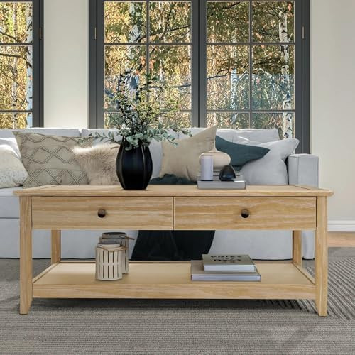 Grain Wood Furniture Greenport Coffee Table - Brushed Driftwood | Amazon (US)