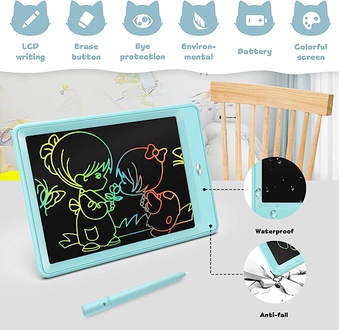 Bravokids Toys for 3-6 Years Old Girls Boys, LCD Writing Tablet 10 Inch Doodle Board, Electronic ... | Amazon (US)