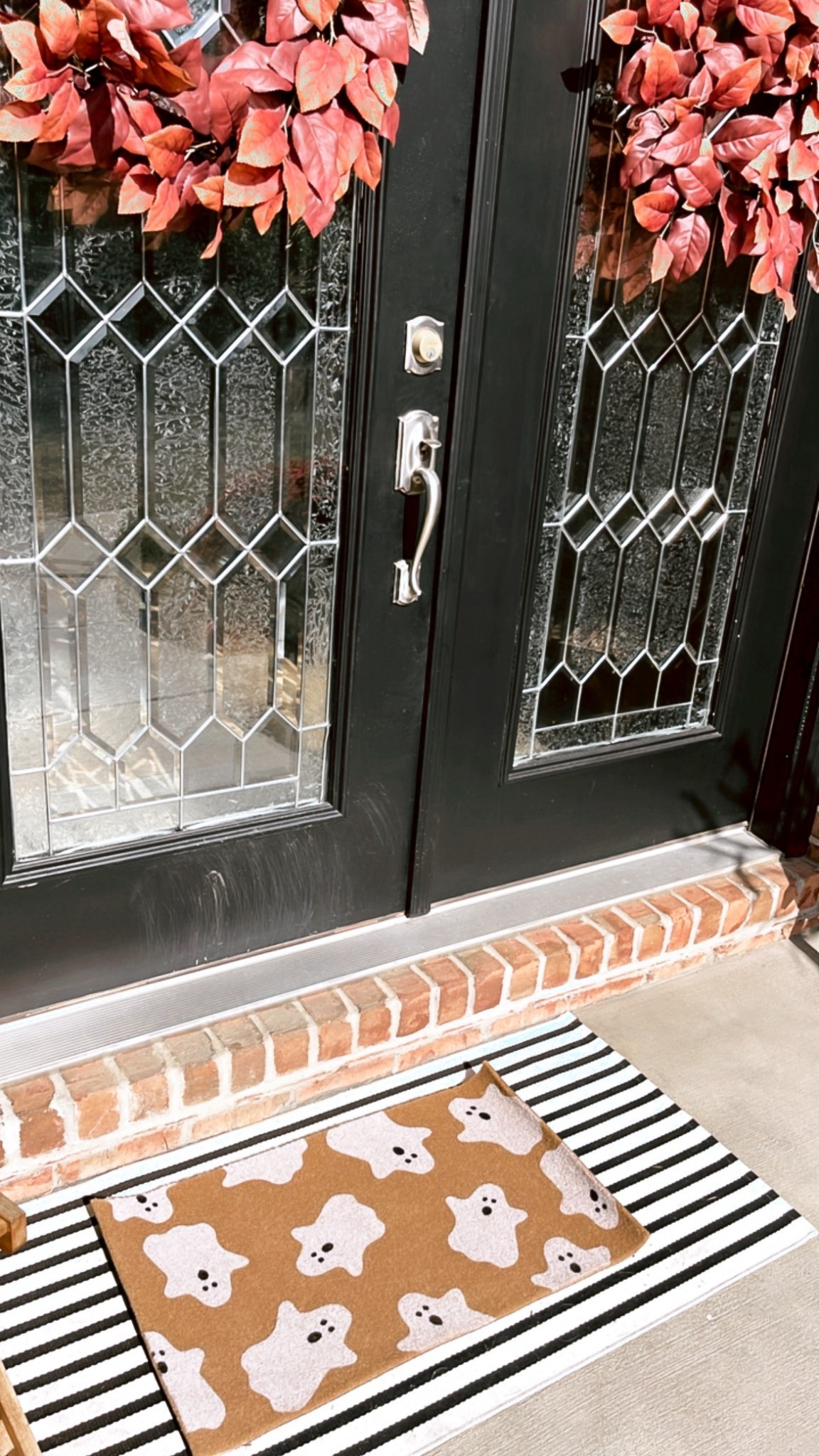 How adorable is this little ghost rug for the front porch! It’s under $15 & oh so adorable 👻 

The wreaths I’ve had for 3+ years & they hold up so great! 🍁 

#LTKHome #LTKSeasonal #LTKStyleTip