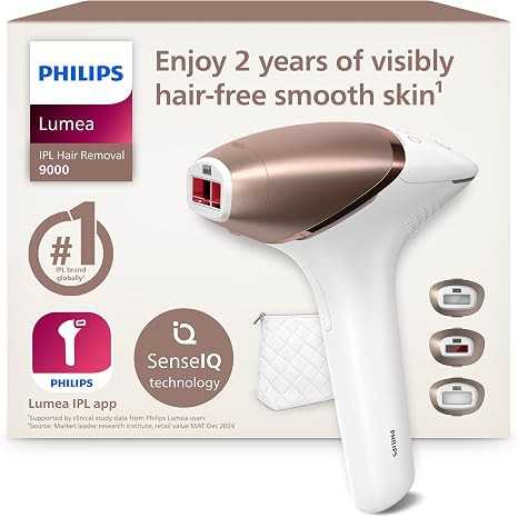 Philips Lumea 9000 Series IPL Hair Removal Device - Laser Hair Removal Alternative, SenseIQ Techn... | Amazon (UK)
