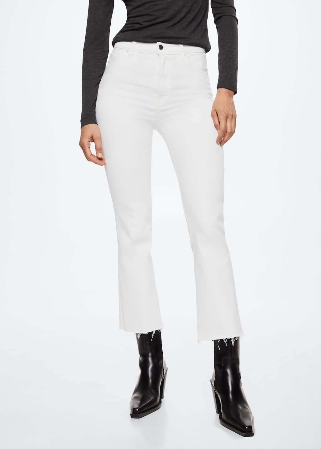 High-waist bootcut jeans | MANGO (US)