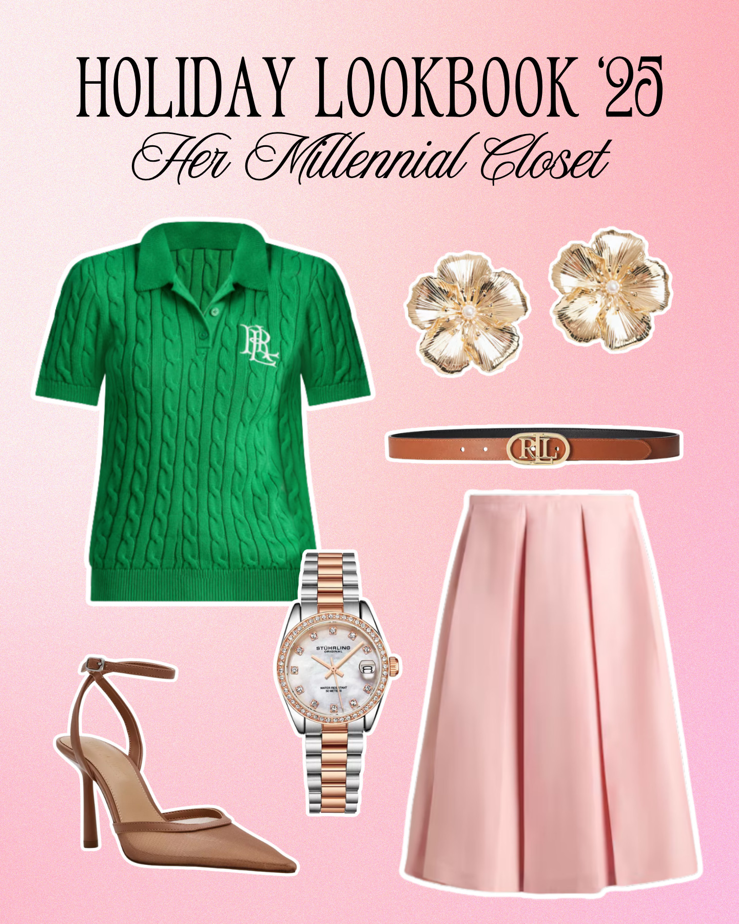 This look is screaming elegance and sophistication, Sis! Green and pink always look good together.  

 

#LTKHoliday #LTKgrwm #LTKootd