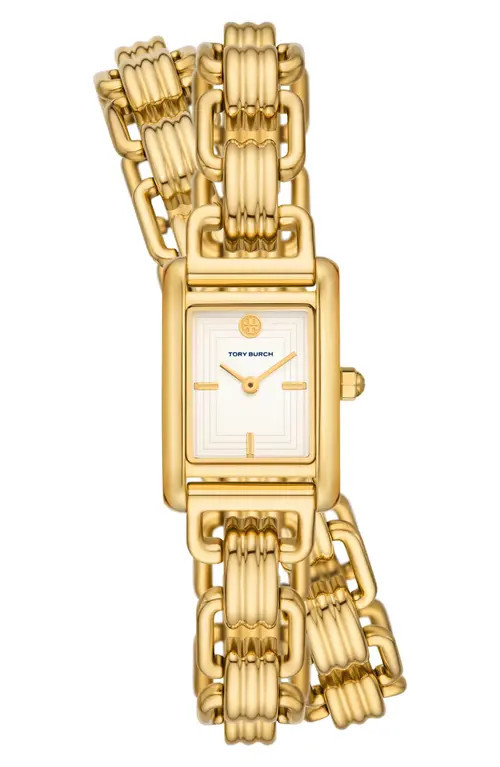 Tory Burch The Eleanor Mini Bracelet Watch & Bracelet Set, 28mm in Gold at Nordstrom | Nordstrom