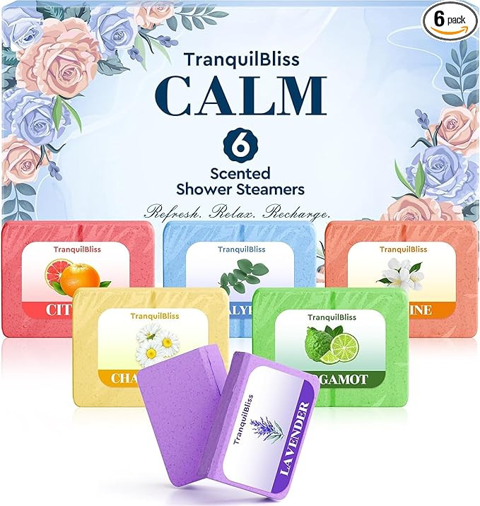 Shower Steamers with Natural Fragrance, 6 Pack Equals 12 Pack Shower Steamers, Christmas Presents... | Amazon (US)