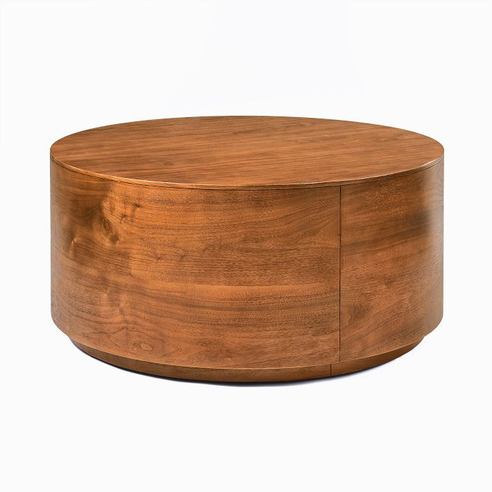 Volume Round Drum Coffee Table (36"–44") - Wood | West Elm (US)