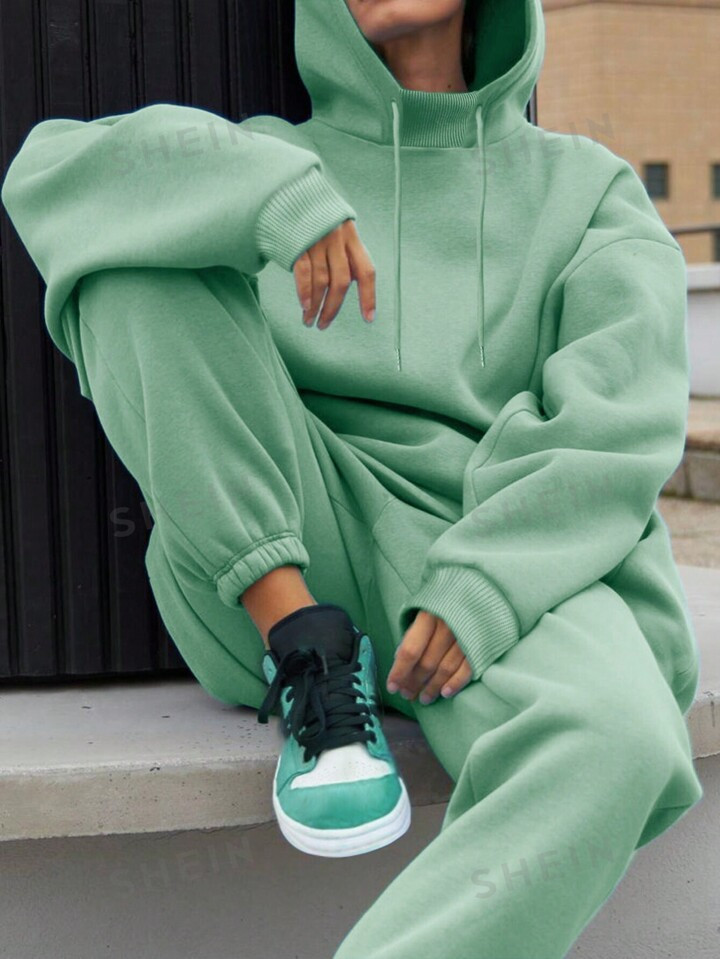 • Hooded • Sweatshirt • Loose | SHEIN