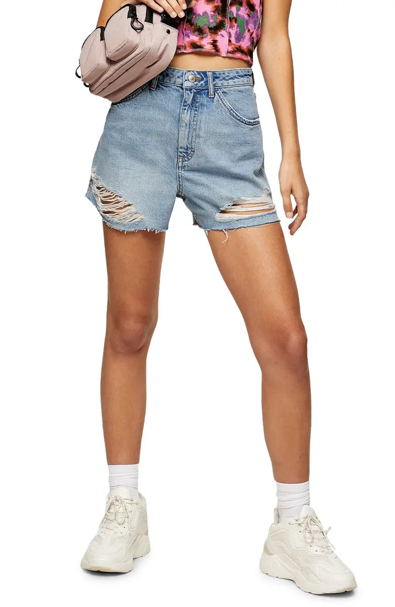 Split Super Rip Denim Shorts | Nordstrom