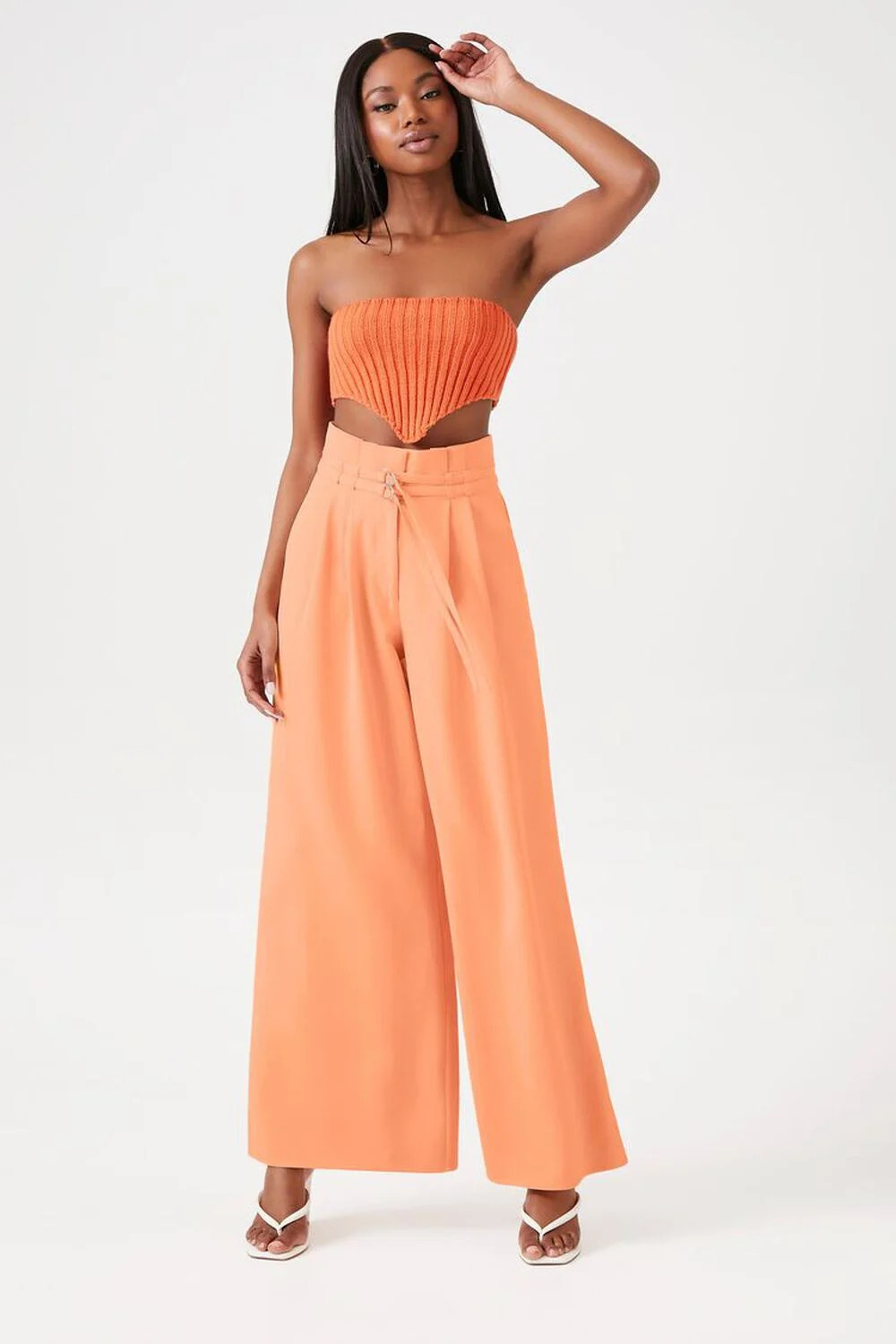 Paperbag Wide-Leg Pants | Forever 21 (US)