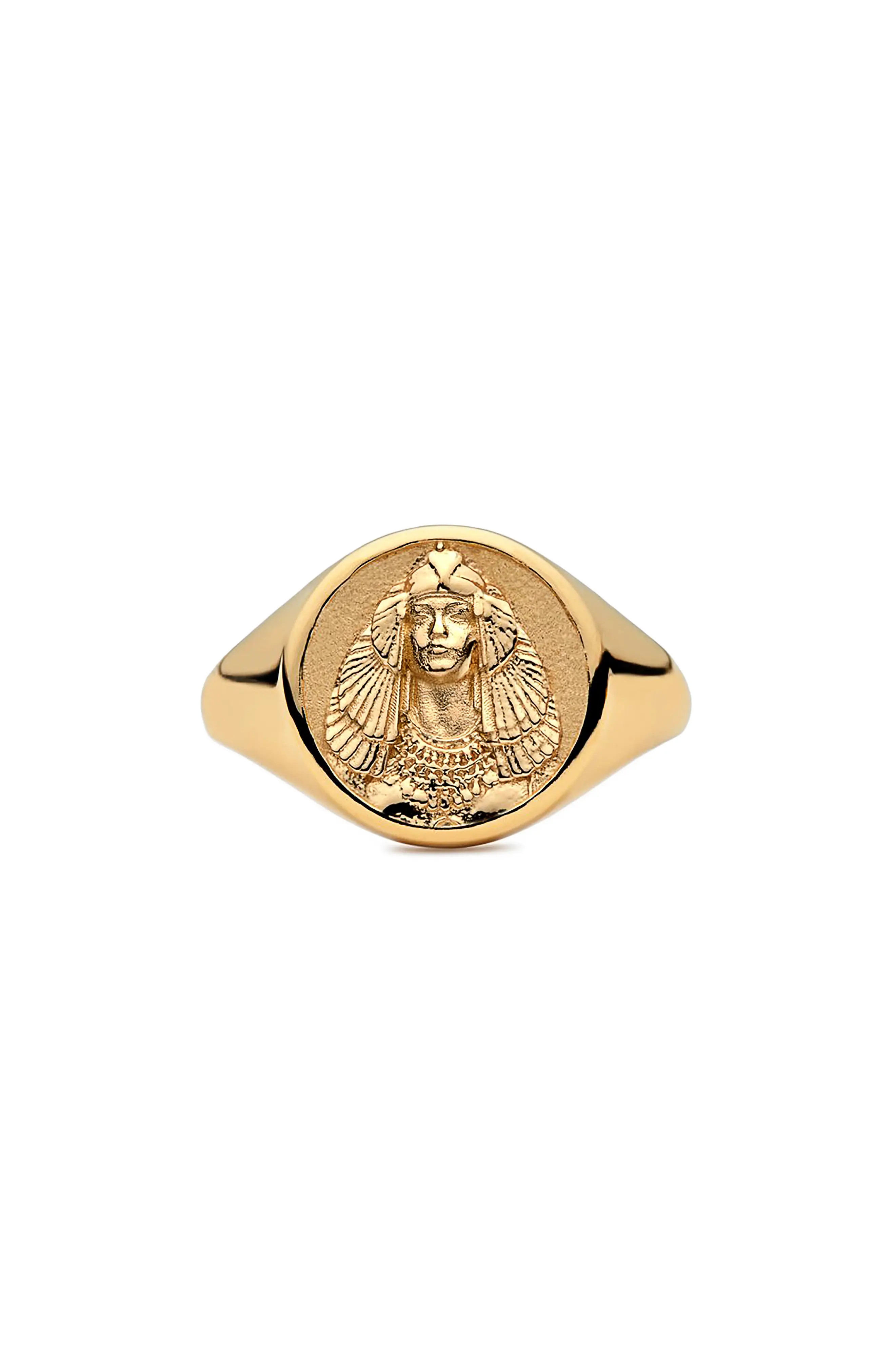 Awe Inspired Cleopatra Signet Ring, Size 6 in Gold Vermeil at Nordstrom | Nordstrom